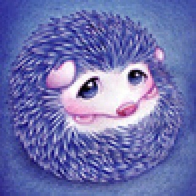 Фиолетовый ёжик